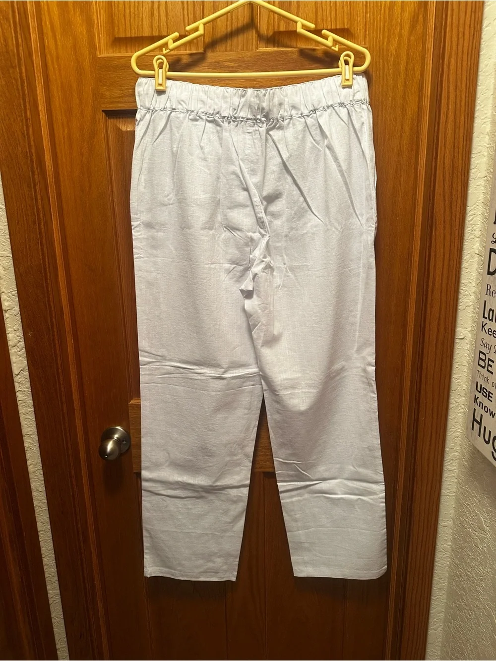 Psalter Men's Lightweight White Drawstring Pants sz.L